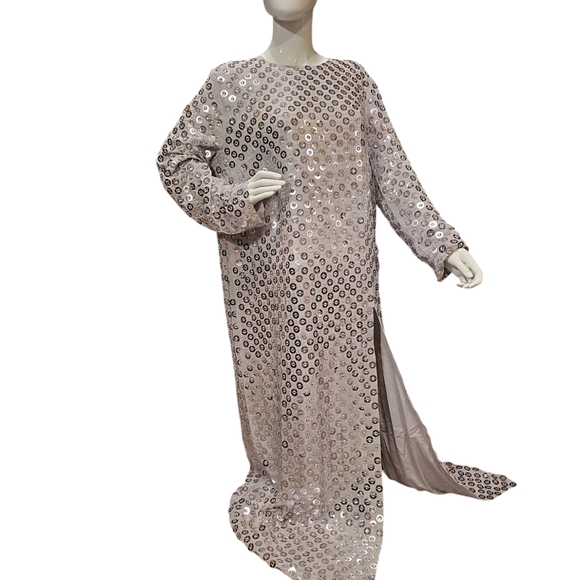 ASOS Women's long dress, embroidered with round details with shiny stone - Picture 1 of 10